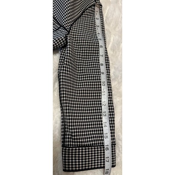 Women's Black & White Gingham Pattern Button-Down Jacket Poly Blend Size S-READ - Picture 9 of 15